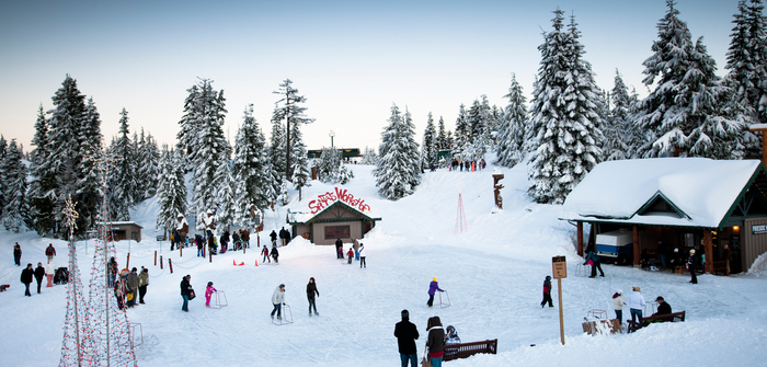 Grouse Mountain 8000 square foot skating pond.